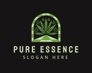 Herbal Marijuana Oil logo design