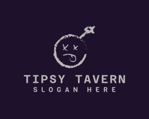 Tipsy Bomb Emoticon logo design