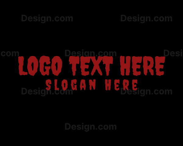 Creepy Horror Wordmark Logo