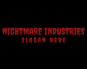 Creepy Horror Wordmark logo design