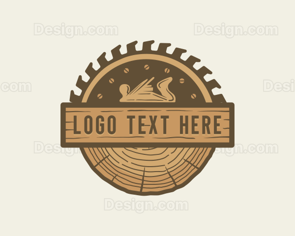 Carpentry Saw Blade Lumberjack Logo