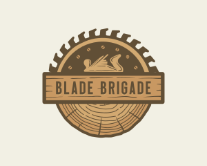 Carpentry Saw Blade Lumberjack  logo design