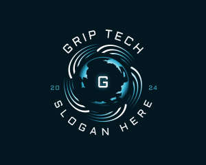 Technology Globe Software logo design