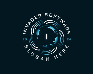 Technology Globe Software logo design