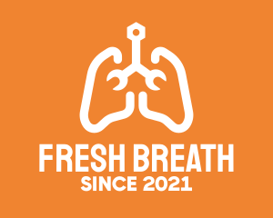 Respiratory Lungs Wrench logo design