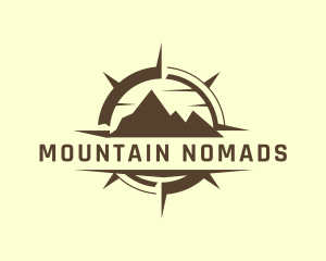 Mountain Hiking Compass  logo design