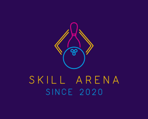 Neon Bowling Game logo