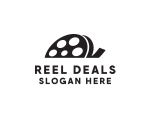 Monochromatic Film Reel logo design