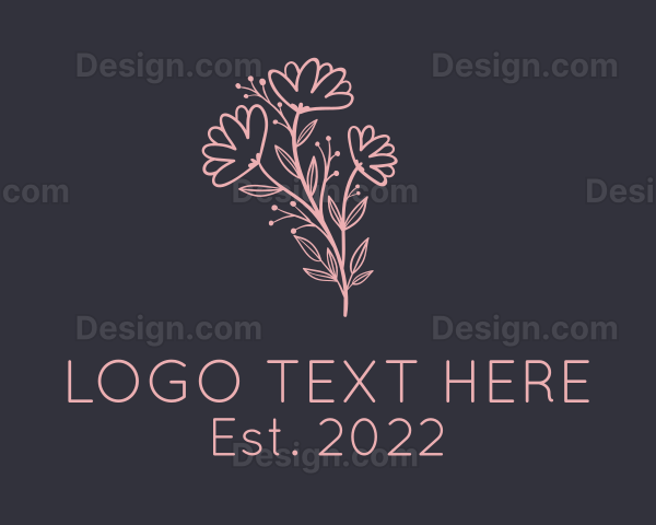 Aesthetic Flower Garden Logo