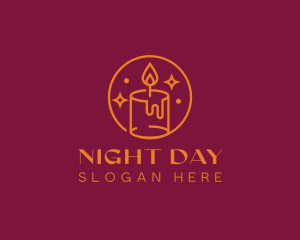 Night Candle Decor logo design