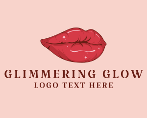 Red Lips Cosmetic logo design