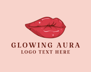 Red Lips Cosmetic logo design