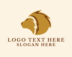 Wild Lion Animal  Logo