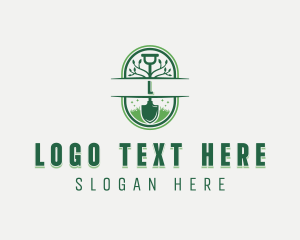 Garden Shovel Landscaper Logo