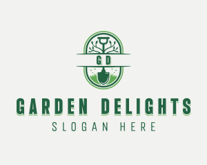 Garden Shovel Landscaper logo design