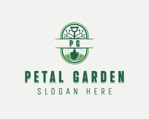 Garden Shovel Landscaper logo design