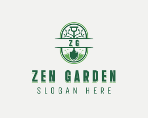 Garden Shovel Landscaper logo design