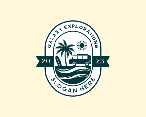 Beach Travel Van logo design