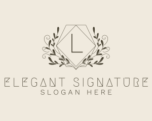 Natural Elegant Letter logo design