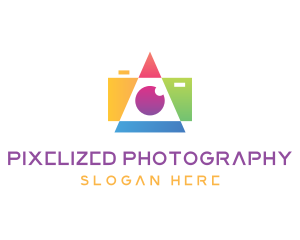 Geometric Camera Photography logo design