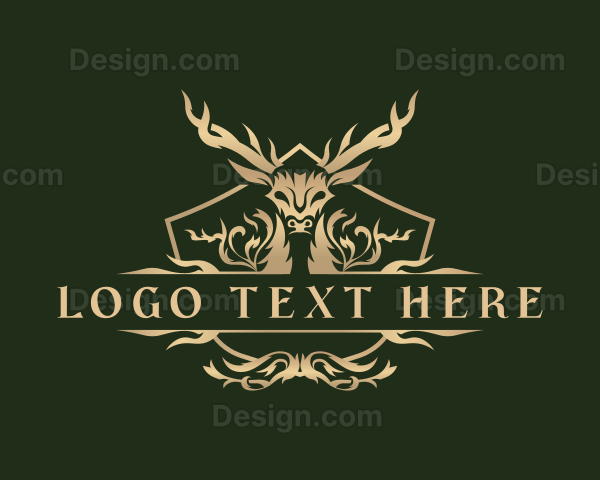 Elegant Deer Crest Logo