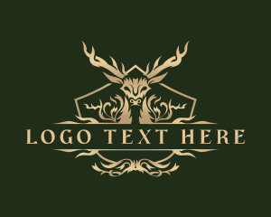 Elegant Deer Crest logo