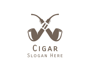 Double Pipe Cigar logo design