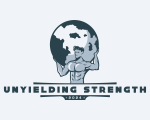 Atlas Muscular Strength logo design