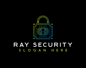 Security Padlock Technology logo design