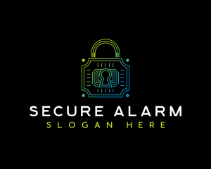 Security Padlock Technology logo design