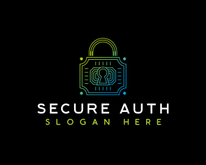 Security Padlock Technology logo design