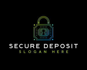 Security Padlock Technology logo design