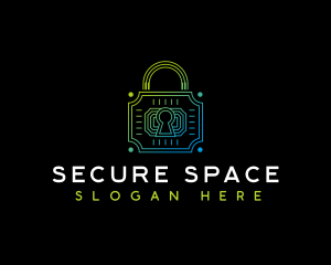 Security Padlock Technology logo design