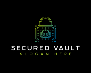 Security Padlock Technology logo design