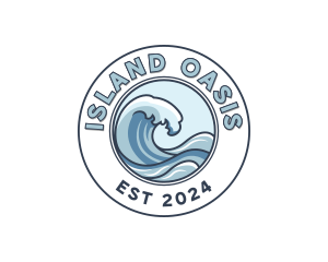 Wave Surfer Island logo design