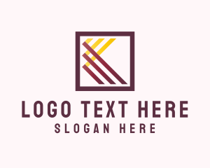 Fabric - Woven Fabric Letter K logo design
