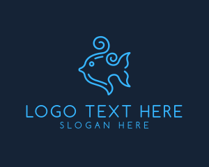 Ocean Swirly Fish logo