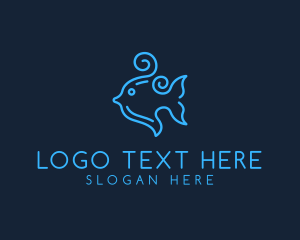 Ocean Swirly Fish Logo