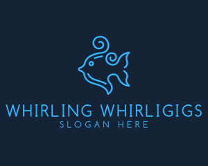 Ocean Swirly Fish logo