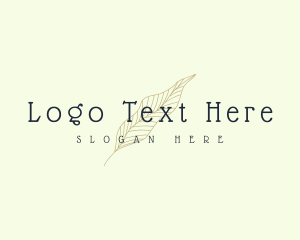 Minimalist Leaf Wordmark logo