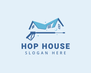 House Pressure Washer Tool logo design