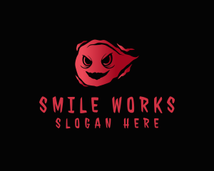 Creepy Smiling Ghost logo design