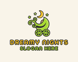 Night Baby Stroller logo design