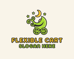 Night Baby Stroller logo design