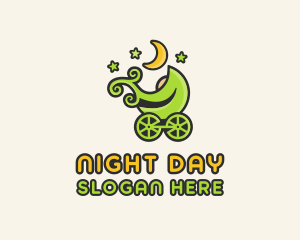 Night Baby Stroller logo design