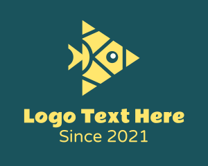 Yellow Triangular Fish  logo