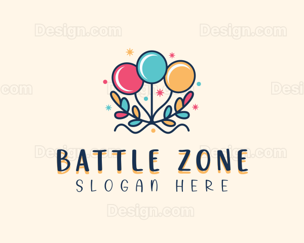 Party Balloon Confetti Logo