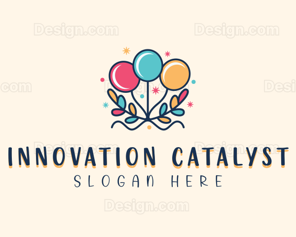 Party Balloon Confetti Logo