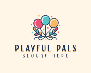 Party Balloon Confetti Logo