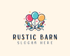 Party Balloon Confetti Logo